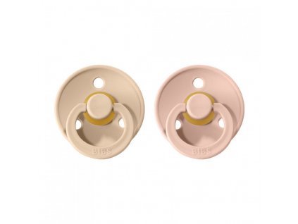 BIBS Colour dudlíky z přírodního kaučuku 2ks vel. 2 Vanilla/Blush