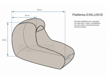 79754 plastenka na kocarek exclusive cerna