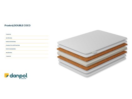 DANPOL Matrace kokos-molitan-kokos 120x60x6
