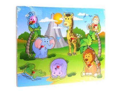 Dřevěné puzzle SMILY PLAY SPW83599 Safari