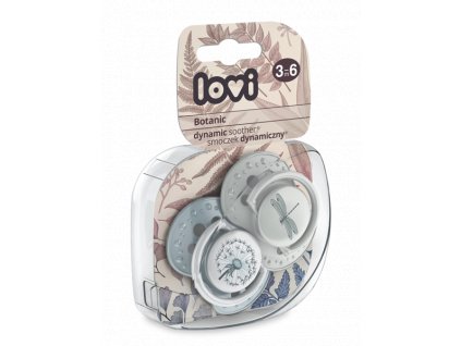 LOVI Dudlík silikonový dynamický LOVI BOTANIC 3-6 m 2ks