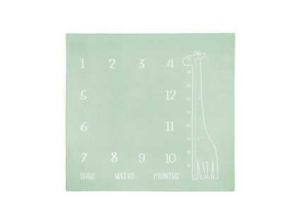 MATA MUŚLINOWA DO ZDJĘĆ 120X120 ŻYRAFA MIĘTOWY