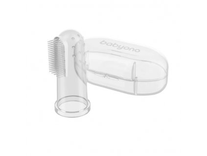 BABYONO Kartáček zubní na prst s pouzdrem