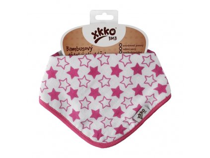 Bambusový slintáček XKKO BMB - Little Stars Magenta