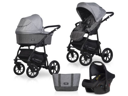 Riko Basic Bella 01 Stone sada kočárku 3 v 1