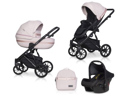 Riko Basic Delta Ecco 14 Rose sada kočárku 3 v 1