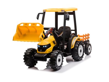 MEGA D68 Tractor Vehicle With Trailer Yellow