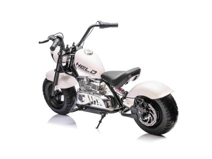 Motorcycle Chopper Warrior vehicle White