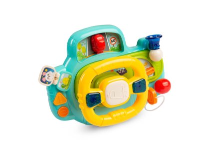 VZDĚLÁVACÍ HRAČKA - ZÁVODNÍ VOLANT TYRKYSOVÝ