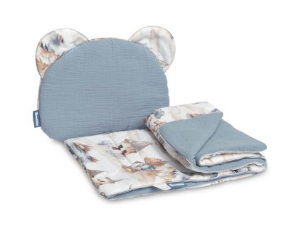 KOMPLET DO WÓZKA MUŚLIN SMOKI JEANS