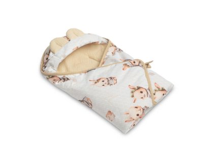 OTULACZ DO FOTELIKA MUŚLIN KRÓLICZKI BEŻOWY