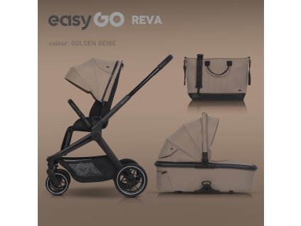 Kočárek EasyGo Reva 2v1  Golden Beige