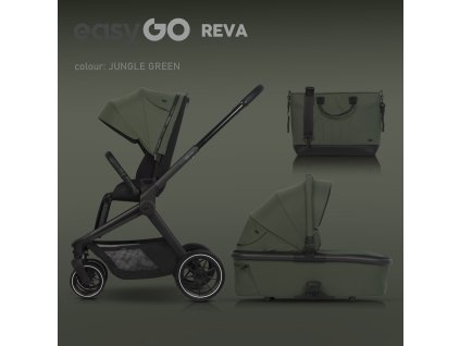 Kočárek EasyGo Reva 2v1  Jungle Green