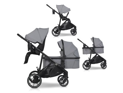 Wózek dziecięcy EasyGo Duoflex Cloudy Gray 1 siedzisko 1 gondola