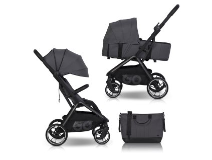 Kočárek EasyGo Zoya 2v1  z torbą Cloudy Gray