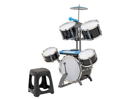 Huge Drum Set with Keyboard Black