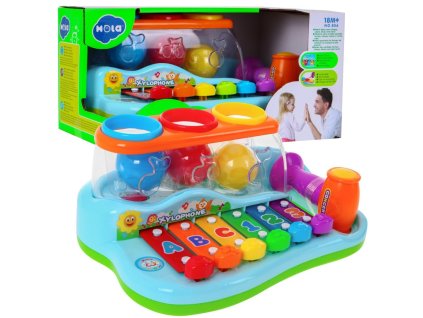 Cymbals with a hammer and balls