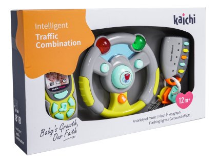 Set Of Keys Remote Control Steering Wheel Blue