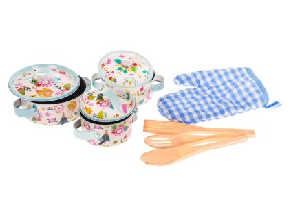A set of aluminum pots + accessories
