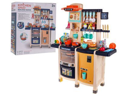 Kitchen Kitchenette with Light and Sound Function 65 pieces. Blue