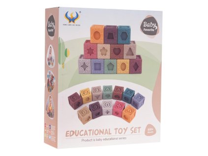 Set of Sensory Cubes Numbers 12 pieces.