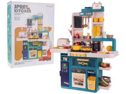 Kitchen Kitchenette with Light, Sound and Water Function 80 pieces. green
