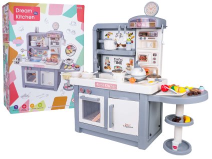 MEGA Šedá kuchyň s doplňky