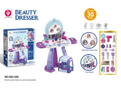 Dressing Table with Light and Sound Function + Accessories