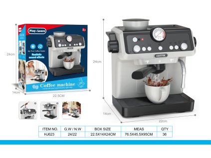 Coffee Maker Gray with Light and Sound Function