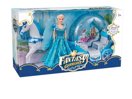 Carriage with Horses + Doll Set