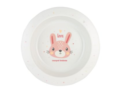 CANPOL 4/412 Miska plastikowa dla dziecka 270ml Cute Animals pink 2