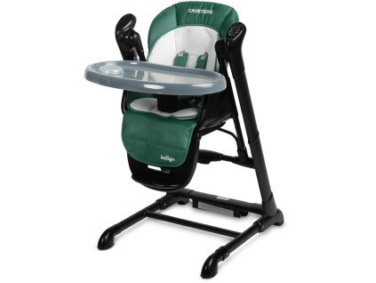 "Caretero Židlička + Houpátko Indigo | Černá Zelená"