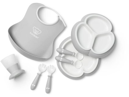 Baby Bjorn Zestaw obiadowy Dinnerware 8 el. | Grey