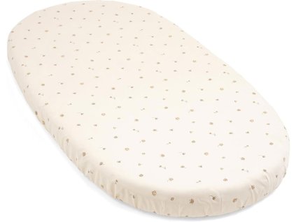 STOKKE Sleepi Bed Fitted Sheet OCS | Flower Ecru