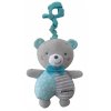 BABY MIX Edukační plyšová hračka s klipem Medvídek chlapeček