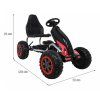 Motokára Large GO-KART STRONG Černá