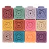 Set of Sensory Cubes Numbers 12 pieces.