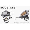 X-lander Booster 2 przyczepka rowerowa | 24 Grey