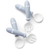 BABYBJÖRN lžička a vidlička 4 ks (Barva Powder Blue)