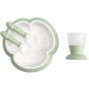 BABYBJÖRN talíře s příbory (Barva Powder Green)