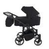 Kočárek pro dvojčata Junama DUO 78cm – Černá
