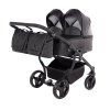 Kočárek pro dvojčata Junama DUO 78cm ECO – Černá