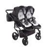 Kočárek pro dvojčata Junama DUO 78cm ECO – Černá