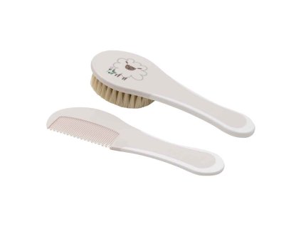 Hřeben a kartáč Bébé-Jou Tiny Sheep s přírodním vlasem