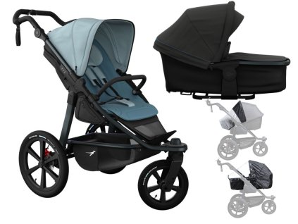 Tfk set PRO frame 2024 + carrycot + seat 2025 + příslušenství Anthracit/Blue