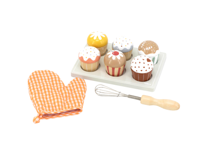 tryco dreveny cupcake set