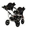 EasyWalker Sourozenecký Kočárek Duo Plus + korbičky Silver