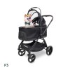 wonderfold pet kocarek p3 pro psy 2v1 do 22 7 kg kocarek prepravni taska jet black (1)