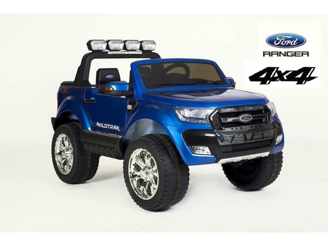 DĚTSKÉ EL. AUTÍČKO PRO 2 DĚTI FORD RANGER 4X4, MODRÁ LAKOVANÁ BARVA