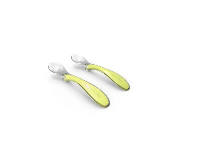 Set 2ks silikonových lžiček, Pastel green